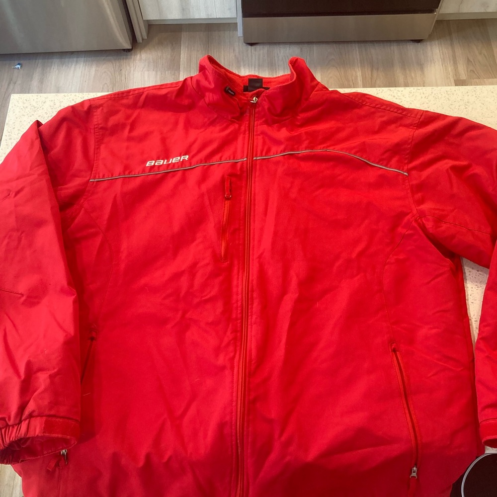 Thick Red Bauer Coaches Men's Coat